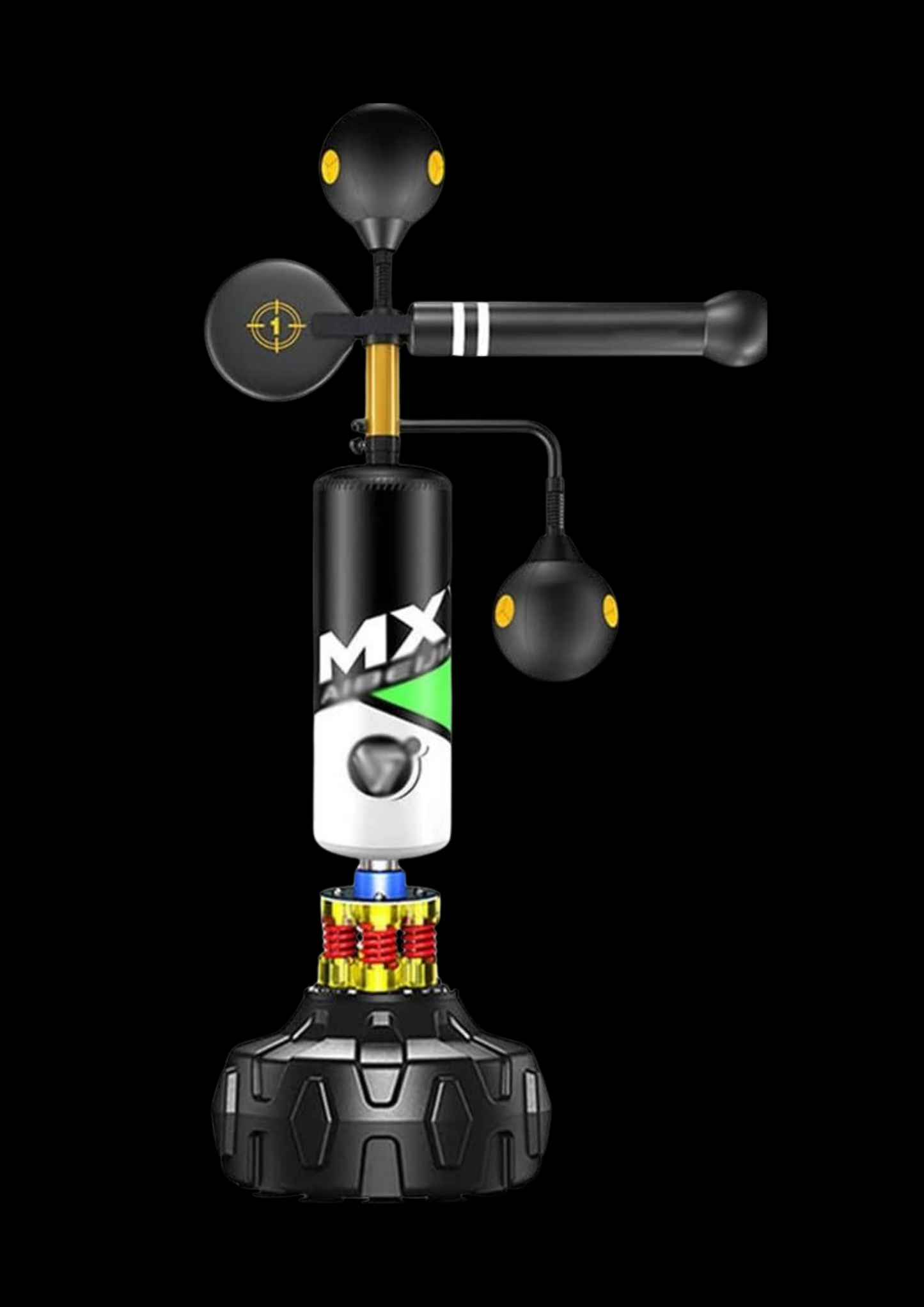 Speed Bags Boxing Reflex, Punching Bag with Spinning Bar, Height Adjustable Freestanding Speed Trainer